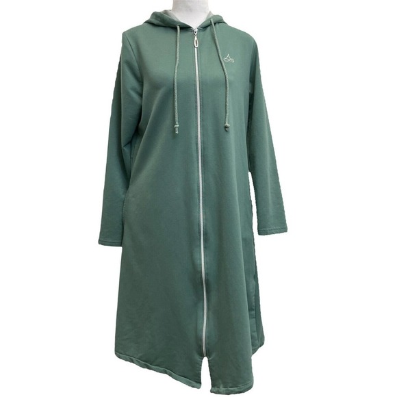 Allday Charm Green Hooded Full Zip Track Suit Jacket Sweater - Picture 1 of 11